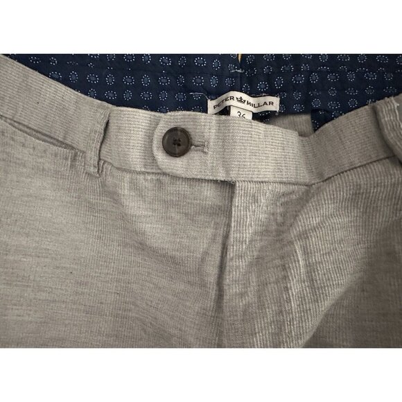 Peter Millar Pants Mens 36 x 36 Ash Gray Flat Corduroy Casual Golf MF13B86 NEW - Picture 2 of 6